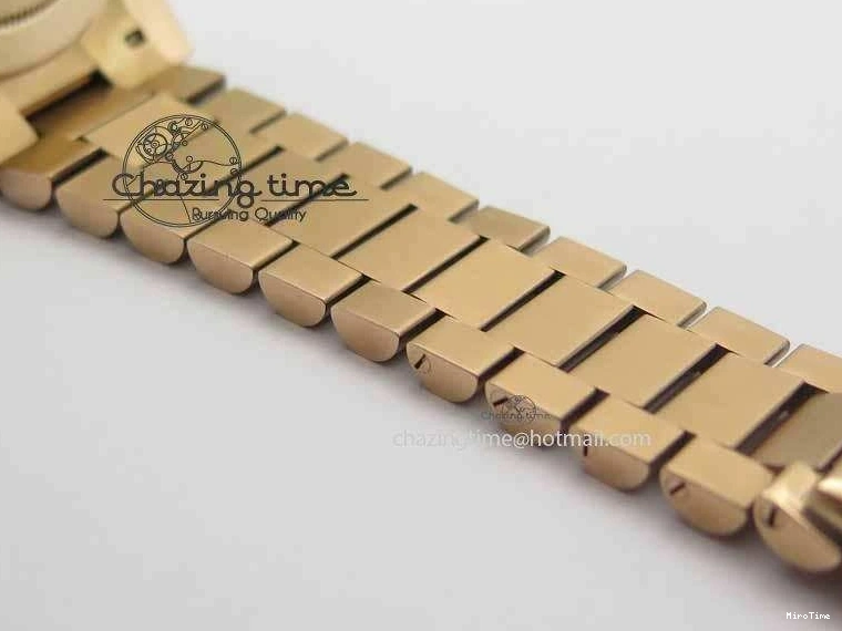 MiroTime 0318 Sophisticated Day-Date 40mm 228239 RG Noob 1:1 Best Edition Brown Roman Dial On RG President Bracelet A 3707